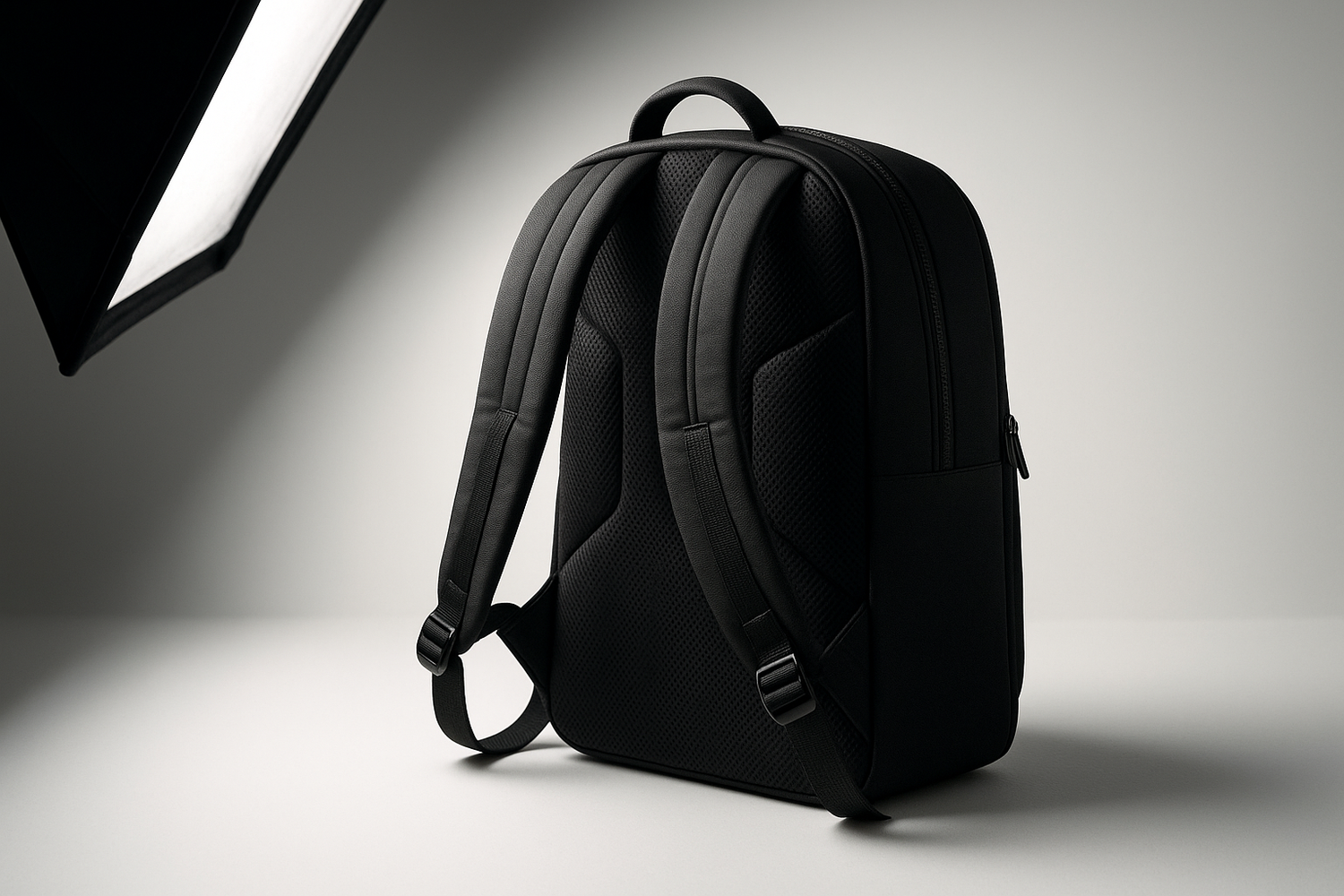 Shooting photo professionnel d'un sac à dos